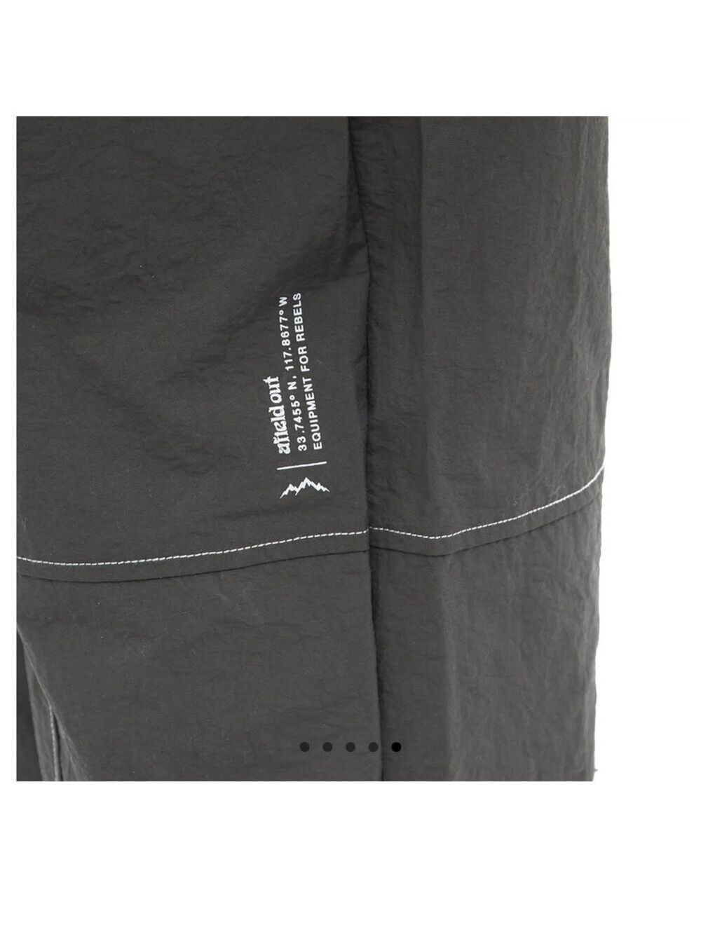 NEW - Afield out Tapered, Crinkled, Stitch Nylon, Canvas Gray Trousers Pants - Picture 7 of 16